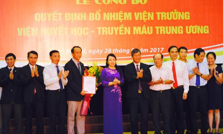 Viện Huyết học - Truyền máu Trung ương chính thức có Viện trưởng mới