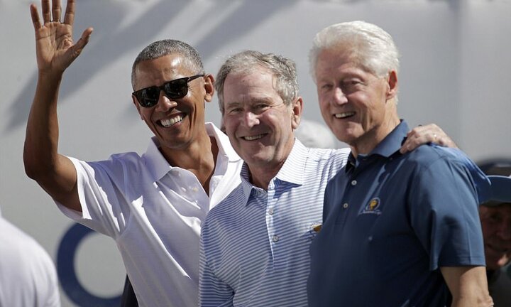 Ảnh: Ba cựu Tổng thống Mỹ rủ nhau đi xem đánh golf