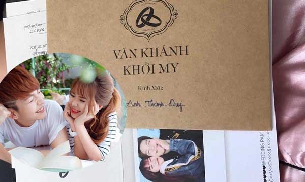 Lộ thiệp cưới chính thức của Khởi My - Kelvin Khánh