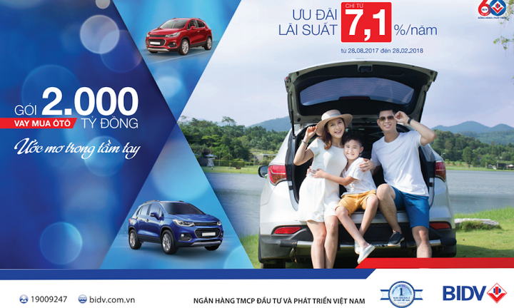 BIDV kích hoạt bom tấn 2000 tỷ đồng cho vay mua ô tô