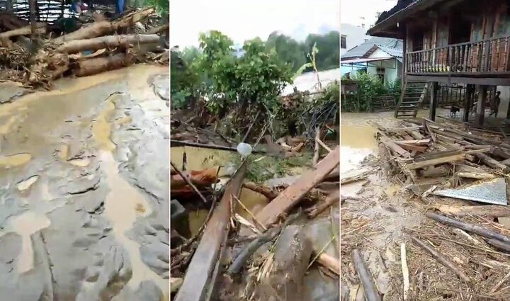 Clip: Nhà dân tan hoang, ngập ngụa bùn lầy sau lũ ở Yên Bái