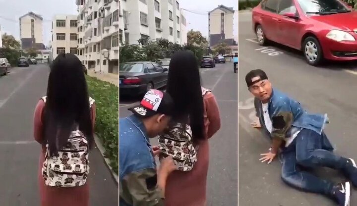 Clip hài: Gái xinh cao tay dọa gã móc túi sợ khiếp vía