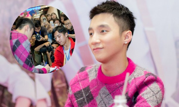 Sơn Tùng M-TP vượt đám đông, xuống tận nơi kí tặng cho fan bị tật ở chân