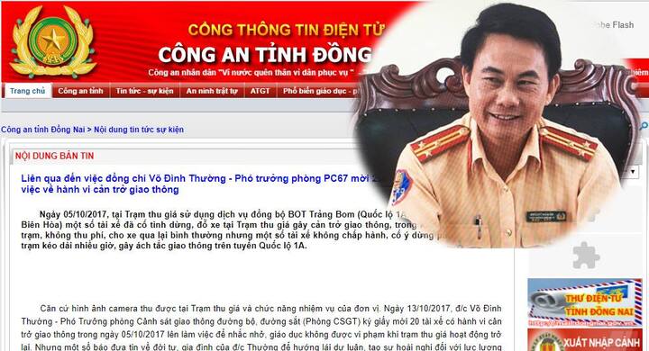 Công an Đồng Nai: Một số báo đưa tin đời tư ông Võ Đình Thường, lái dư luận, tạo sự hoài nghi