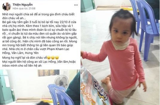 Bé gái bị bỏ rơi cùng túi bỉm sữa trước cổng nhà dân ở Hưng Yên