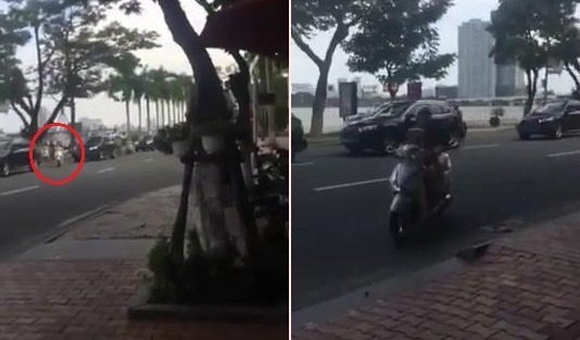 Clip: Nữ 'ninja Lead' tạt đầu dàn xe đặc chủng phục vụ APEC ở Đà Nẵng