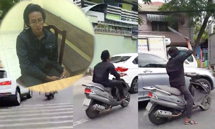 Đã bắt được tên côn đồ dùng mã tấu chém vỡ kính chiếu hậu nhiều ô tô ở Sài Gòn