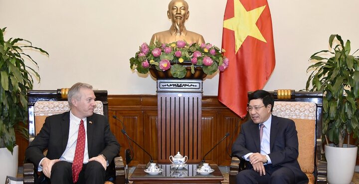 Phó Thủ tướng Phạm Bình Minh tiếp đại sứ Hoa Kỳ Ted Osius đến chào từ biệt