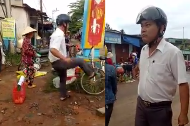 Trưởng công an xã đá bay hàng hóa của dân ở Đắk Lắk bị kỷ luật