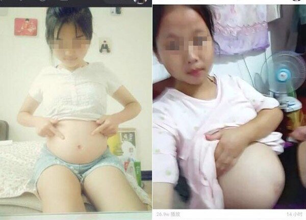 Sốc: Thiếu nữ Trung Quốc thi nhau khoe bụng bầu khi mới học cấp 2