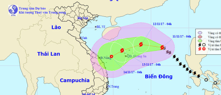 Dự báo thời tiết hôm nay 11/11: Bão số 13 tăng cấp, diễn biến khó lường