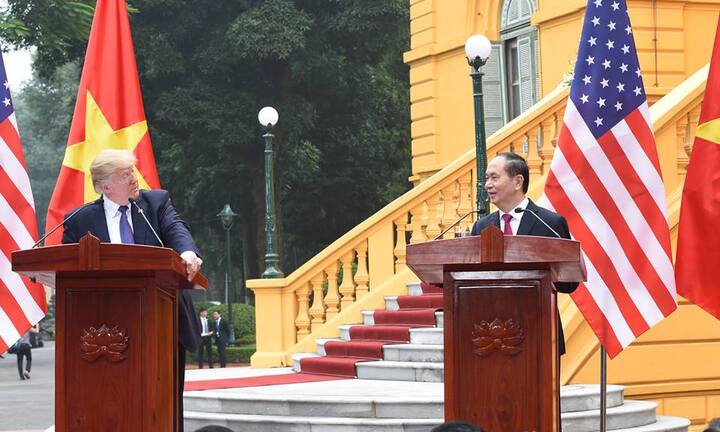 Trực tiếp: Họp báo của Chủ tịch nước Trần Đại Quang và Tổng thống Trump