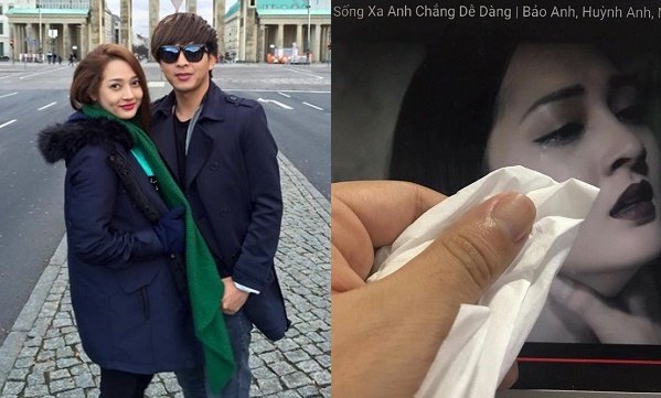 Đây là phản ứng của Bảo Anh khi được Hồ Quang Hiếu 'lau nước mắt' sau chia tay
