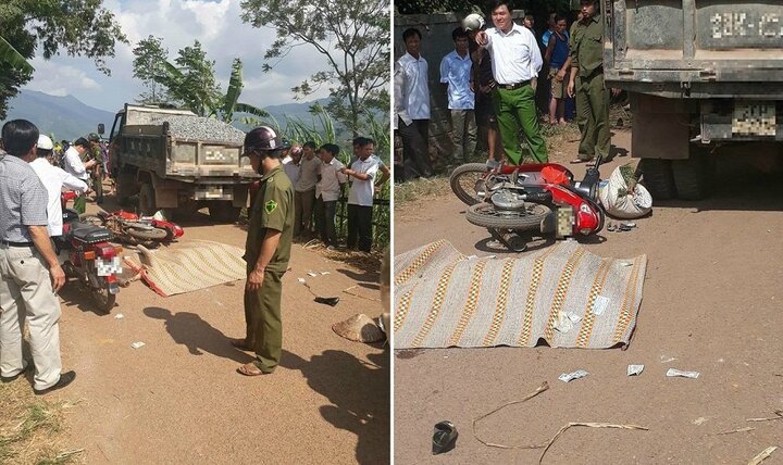Va chạm với người phụ nữ gánh cỏ, cô gái trẻ bị xe tải cán chết