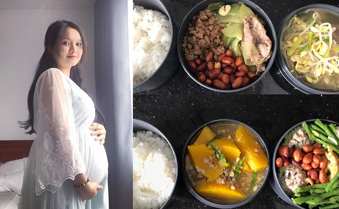 Bà bầu 19 tuổi dậy từ 6 rưỡi sáng nấu cơm cho chồng mang đi làm gây sốt mạng xã hội