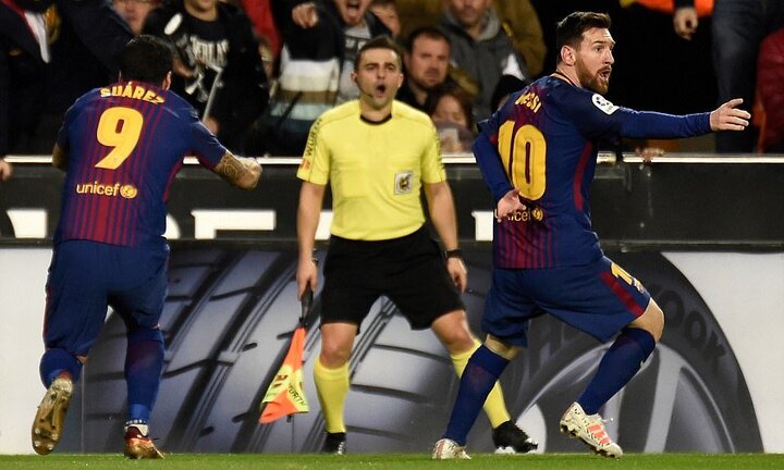 Messi mất oan bàn thắng, Barcelona chia điểm với Valencia