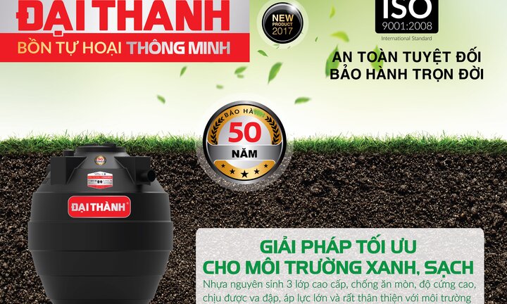 Bồn tự hoại thông minh Đại Thành - Giải pháp tối ưu bảo vệ môi trường