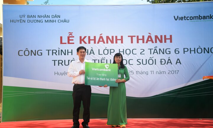 Khánh thành Trường Tiểu học Suối Đá A – tỉnh Tây Ninh do Vietcombank tài trợ 4 tỷ đồng