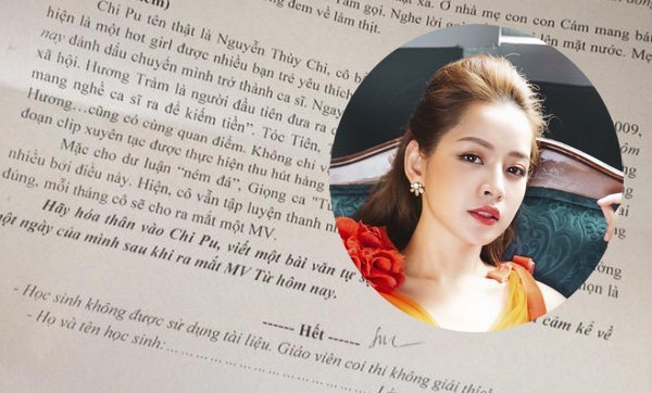 Chi Pu và loạt nghệ sĩ Việt xuất hiện trong đề thi Ngữ văn cấp 3