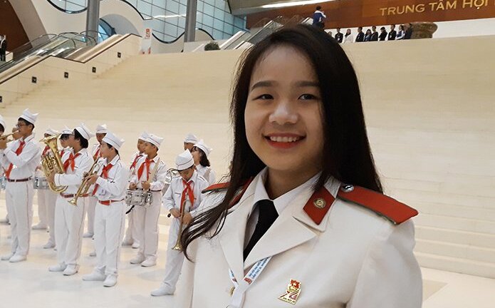 Chân dung nữ sinh xinh xắn Học viện An ninh đọc thư gửi tuổi trẻ Việt Nam