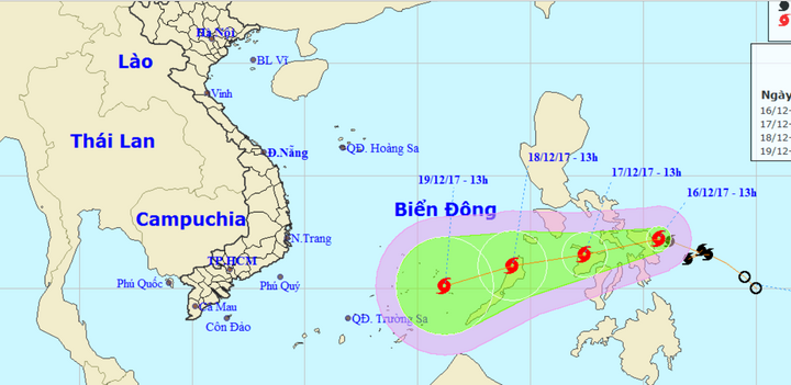 Tin mới nhất cơn bão Kai-tak gần Biển Đông và không khí lạnh tăng cường ở miền Bắc
