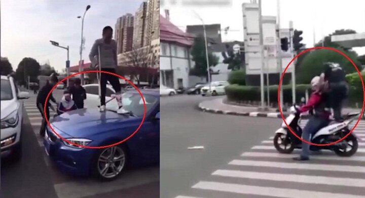 Lấn vạch sang đường của người đi bộ, ô tô, xe máy bị 'dằn mặt' sâu cay