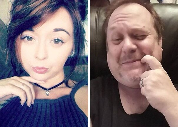 Ông bố 'nổi như cồn' nhờ nhái lại ảnh selfie của con gái