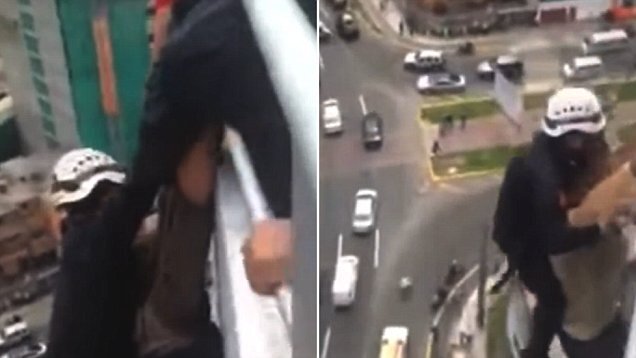 Clip: Cứu hộ thất bại, người đàn ông tự tử rơi từ tầng 15 xuống mất mạng