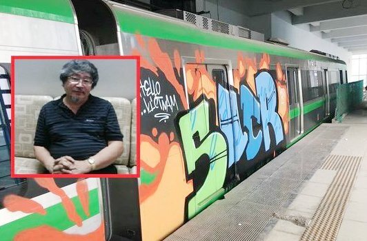 Tàu Cát Linh - Hà Đông bị vẽ bậy, chuyên gia mỹ thuật: 'Ở Đức đó là trào lưu nghệ thuật'