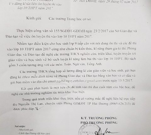 Mua sách tham khảo để đánh giá thi đua: Lãnh đạo Phòng GD-ĐT Hải Dương nhận sai