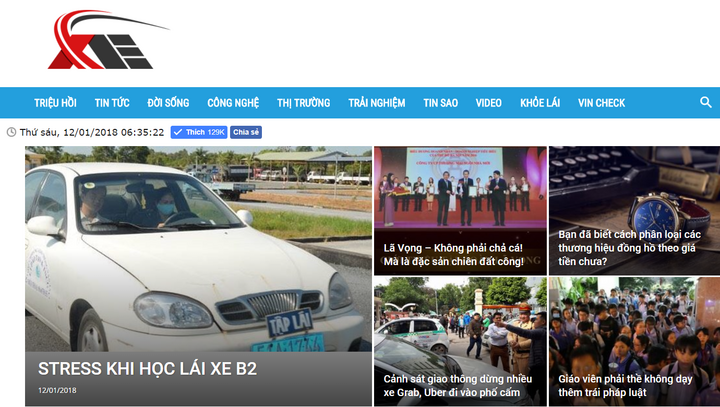 Autoxe.net, website ăn cắp trắng trợn nội dung báo điện tử