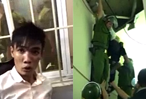 Bị ngáo đá, nam thanh niên leo trần nhà bếp trốn