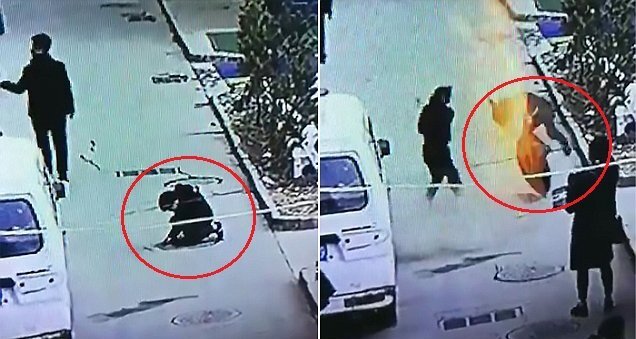Clip: Bé trai nghịch dại ném pháo xuống hố ga và cái kết khủng khiếp