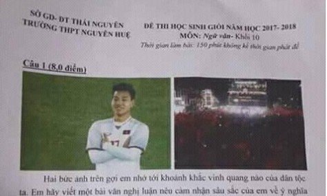 Khoảnh khắc ăn mừng của Văn Thanh vào đề thi học sinh giỏi Thái Nguyên