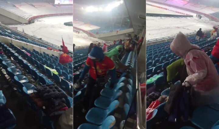 Clip CĐV Việt nán lại dọn rác ở SVĐ Thường Châu gây bão mạng