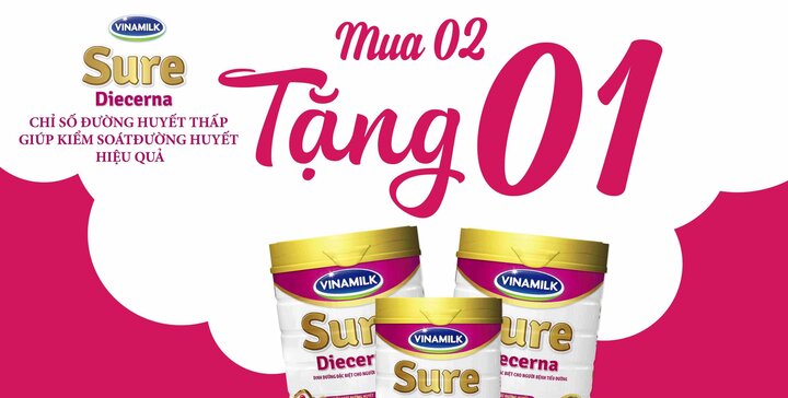 Khuyến mãi hấp dẫn từ Vinamilk Sure Diecerna