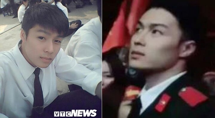 Chân dung nam công an điển trai trong lễ đón U23 tại Nghệ An