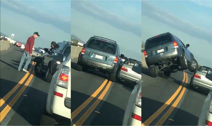 Video: Hùng hổ lao xe gây gổ, tài xế nhận cái kết đau đớn