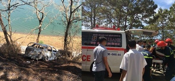 2 cha con chết cháy trong xe ô tô: Công an công bố nguyên nhân