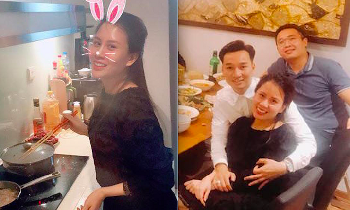 MC Thành Trung hạnh phúc khoe vợ 9x xinh đẹp đảm đang ngày Tết