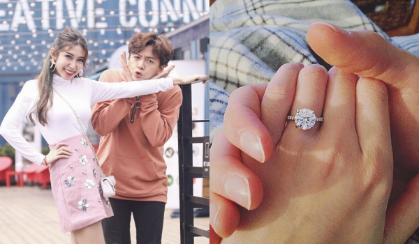 Đăng ảnh đeo nhẫn, Ngô Kiến Huy tiết lộ đám cưới với Khổng Tú Quỳnh trong năm 2018?