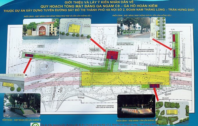 Video: Ngắm ga tàu điện ngầm cạnh Hồ Gươm bằng mô phỏng 3D