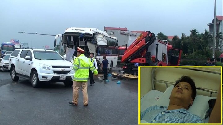 Tài xế xe cứu hỏa kể phút bị xe khách đâm trực diện trên cao tốc