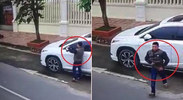 Clip: 'Đạo chích' cạy trộm mặt gương xe sang Lexus trong vài giây
