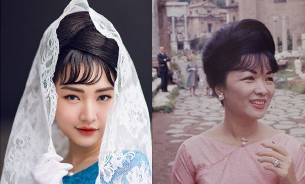 ‘Nàng thơ xứ Huế’ Ngọc Trân chịu lạnh, diện áo dài hóa thân thành Madam Nhu
