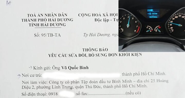 Khách hàng kiện Ford Việt Nam vì lỗi hộp số: Tòa yêu cầu sửa đổi, bổ sung đơn khởi kiện