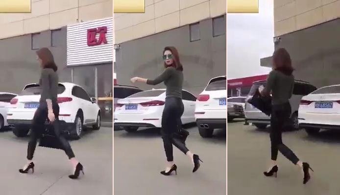 Clip: Người đẹp lấy xe theo phong cách quý tộc và cái kết 'té ngửa'