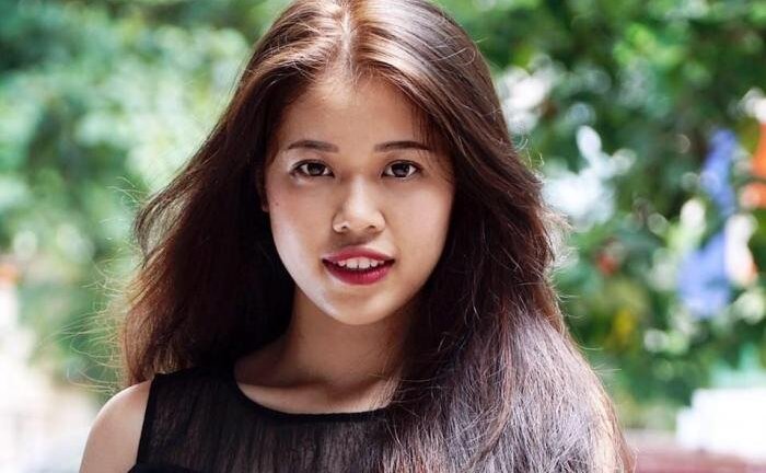 Nhan sắc thí sinh Hoa khôi Nhạc viện nhỏ tuổi nhất, có chiều cao 'khủng' nhất