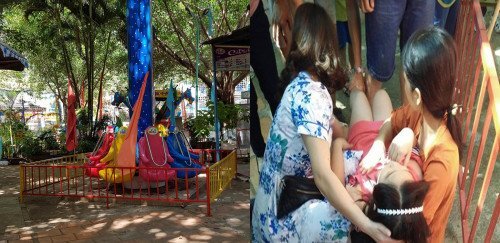 Đứt dây cáp trò chơi đu quay, 2 cháu nhỏ rơi xuống đất bất tỉnh: Doanh nghiệp cố tình hoạt động chui