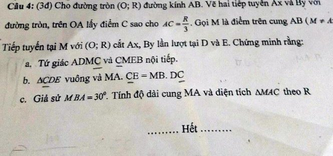 Ra đề sai, gần hết giờ thi Sở GD-ĐT mới báo sửa